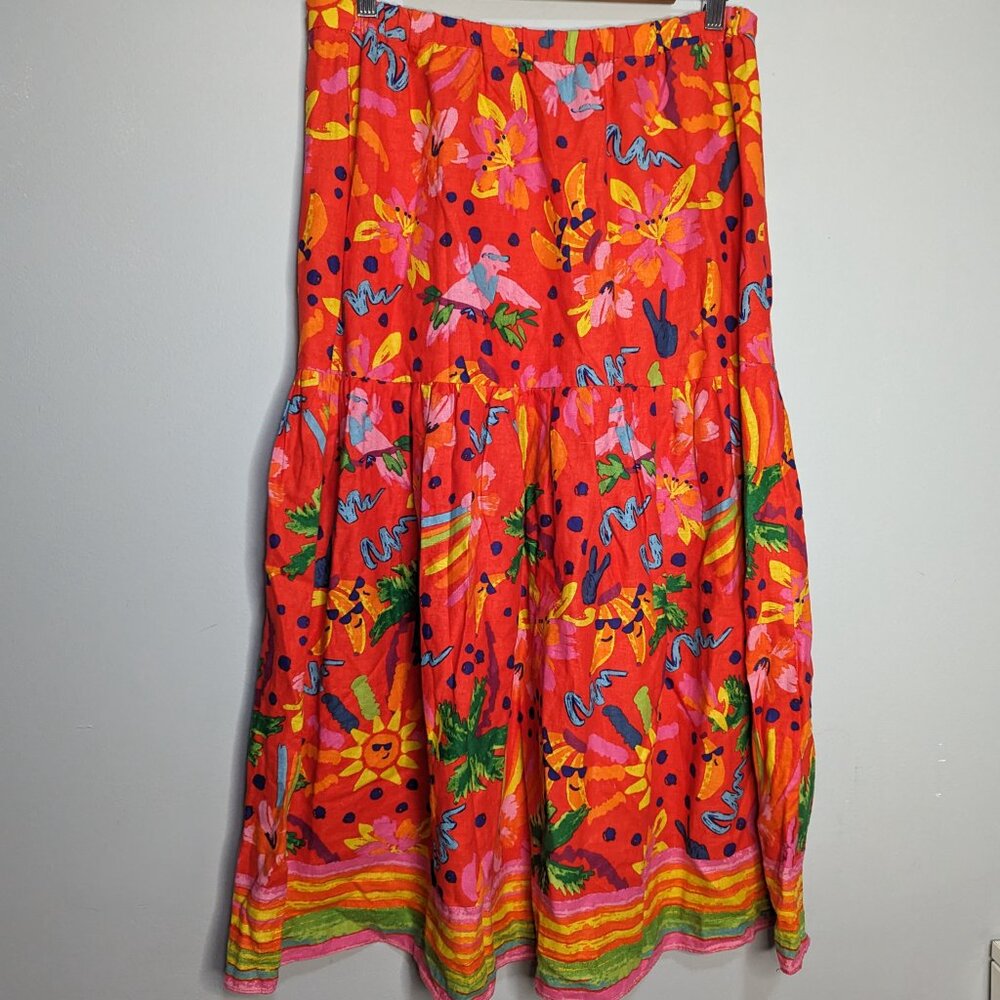 Vibrant Floral Midi Skirt - Picture 4 of 5